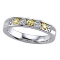 thumbnail image 2 of Karina B� Round Diamond and Yellow Sapphire Band, 2 of 9