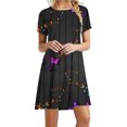 thumbnail image 1 of asddcavvf Robes pour Femmes Été Manches Courtes Col Rond Tee-Shirt Ample Robe Décontractée Imprimée, 1 of 4