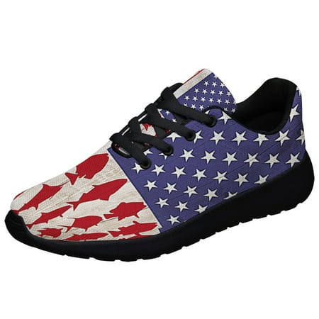 

USA Fishing Fish Shoes Sneakers Black Size 7.5