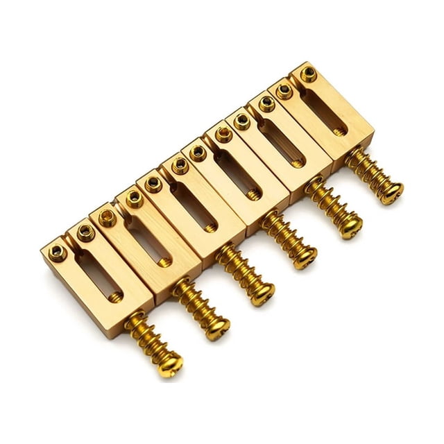 Sillín de guitarra eléctrica Sonducket 6 piezas de latón Oro 10.8 mm