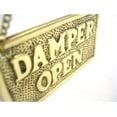 thumbnail image 2 of Hanging Solid Brass Fireplace Damper Open Closed Sign, 2 of 3