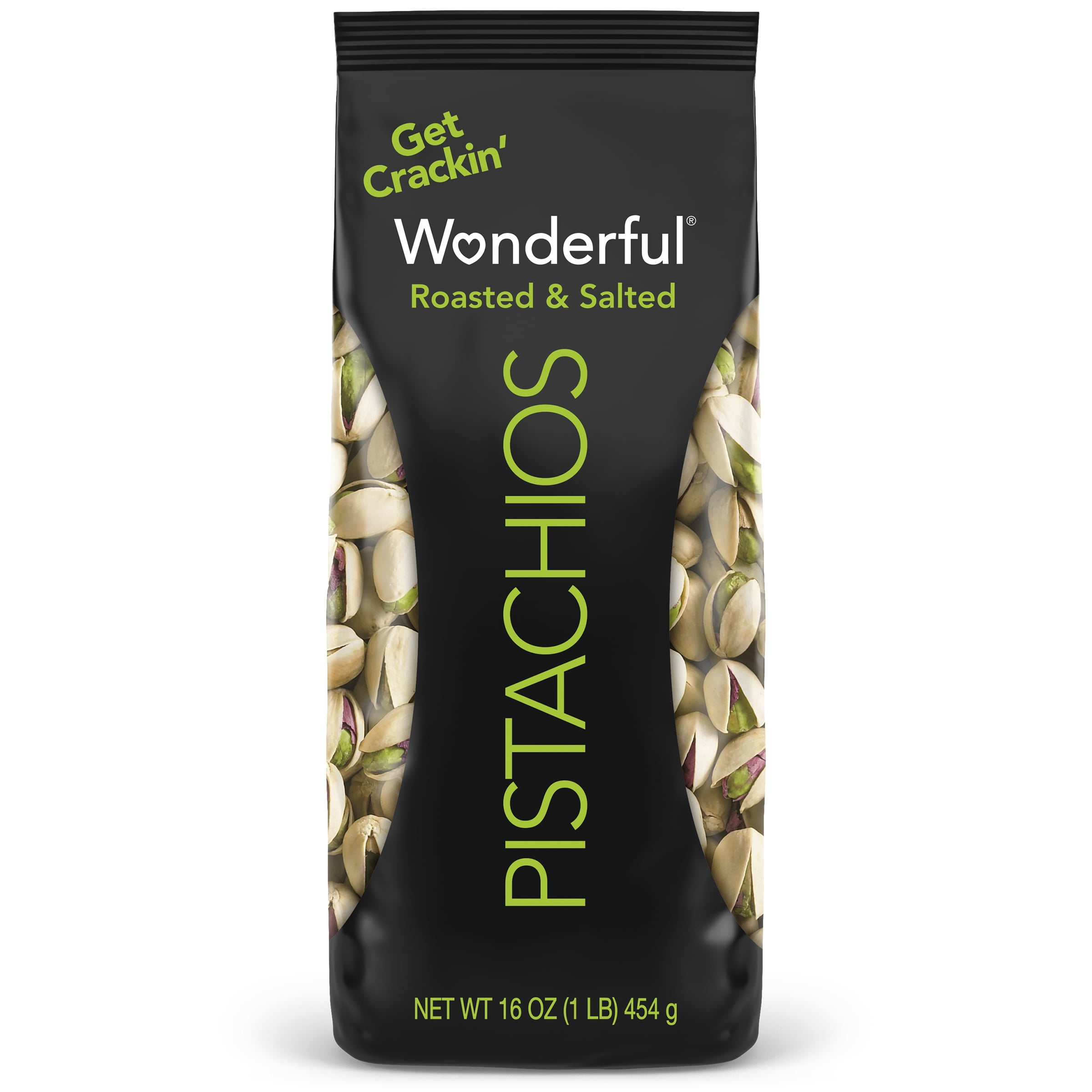 (2 pack) Wonderful Pistachios In-Shell Roasted & Salted Nuts, 16 Ounce Bag
