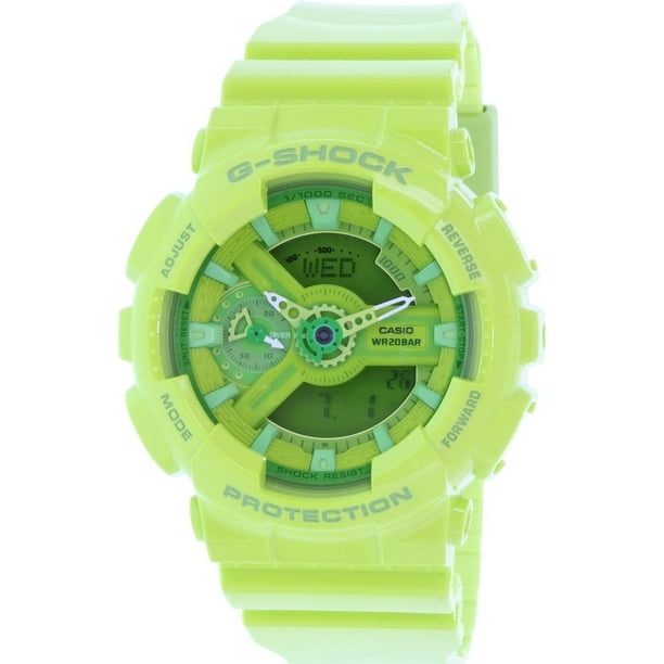 G-Shock Series Resin Case and Strap Lime Green Watch - GMAS110CC-3A - Walmart.com