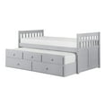 thumbnail image 3 of Lexicon Lit Simple en Bois Orion avec 2 Tiroirs de Rangement Lit Gigogne Gris, 3 of 6