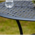thumbnail image 5 of 42.1" Outdoor Round Cast Wrought Iron Patio Metal Dining Table with Umbrella Hole, Steel Frame for Backyard Lawn Balcony Deck, Black, 5 of 5