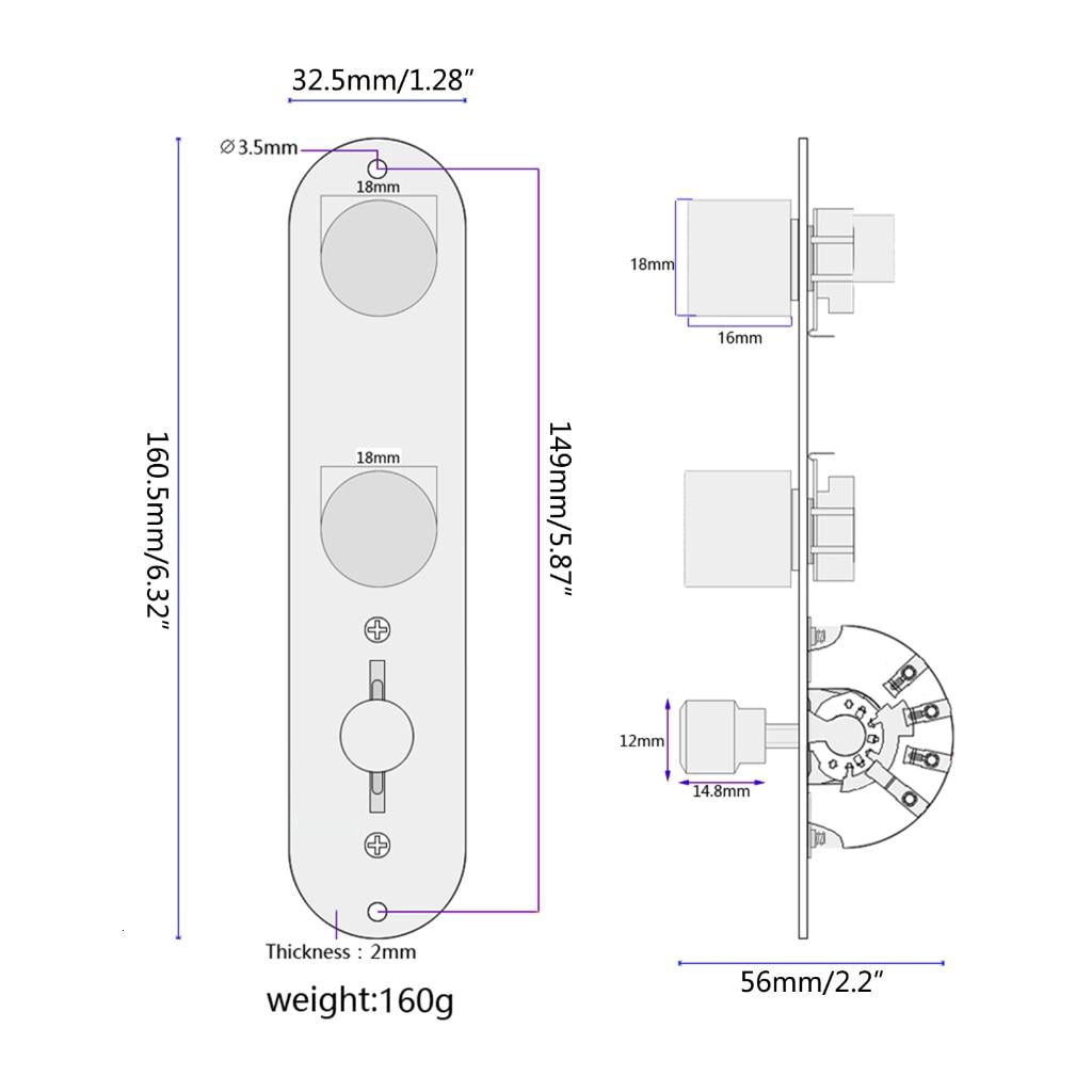 Yihuala Prewired Guitar Control Plate 3 Way Loaded Control Plate with Knob for Electric Guitar Playing Parts