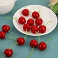 thumbnail image 5 of 20pcs Artificial Cherries Fake Fruit Model Home Kitchen Party Decoration Photography Prop Red, 5 of 6