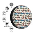 thumbnail image 4 of Salouo Train Print Spare Tire Cover 14-17 inch Spare Tire Protector Universal Tough Tire Wheel Cover for Trailer SUV and Truck-15 inch, 4 of 6