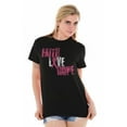 thumbnail image 3 of Faith Love Hope Breast Cancer Aware Women's Graphic T Shirt Tees Brisco Brands L, 3 of 5