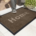 thumbnail image 3 of PABUBE Indoor and Outdoor Doormat,Non-Slip Front Doors Rug Washable,Low Profile Doormat for Inside,Heavy Duty Welcome Mat,Dirt Trapper Outdoor Mat for Front Doors Entryway Rug Entry Rug,Brown,18"x29", 3 of 10