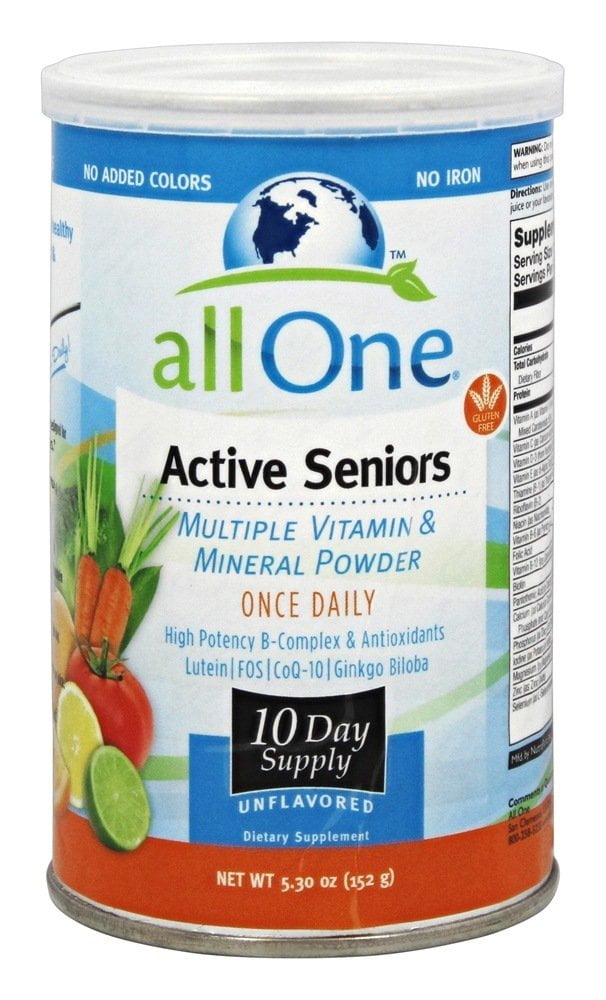 allOne Multiple Vitamin & Mineral Powder, For Active Seniors Once