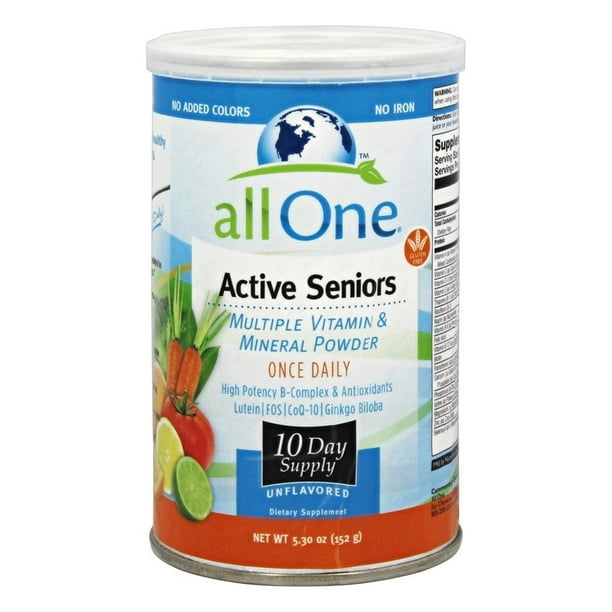 allOne Multiple Vitamin & Mineral Powder, For Active Seniors Once