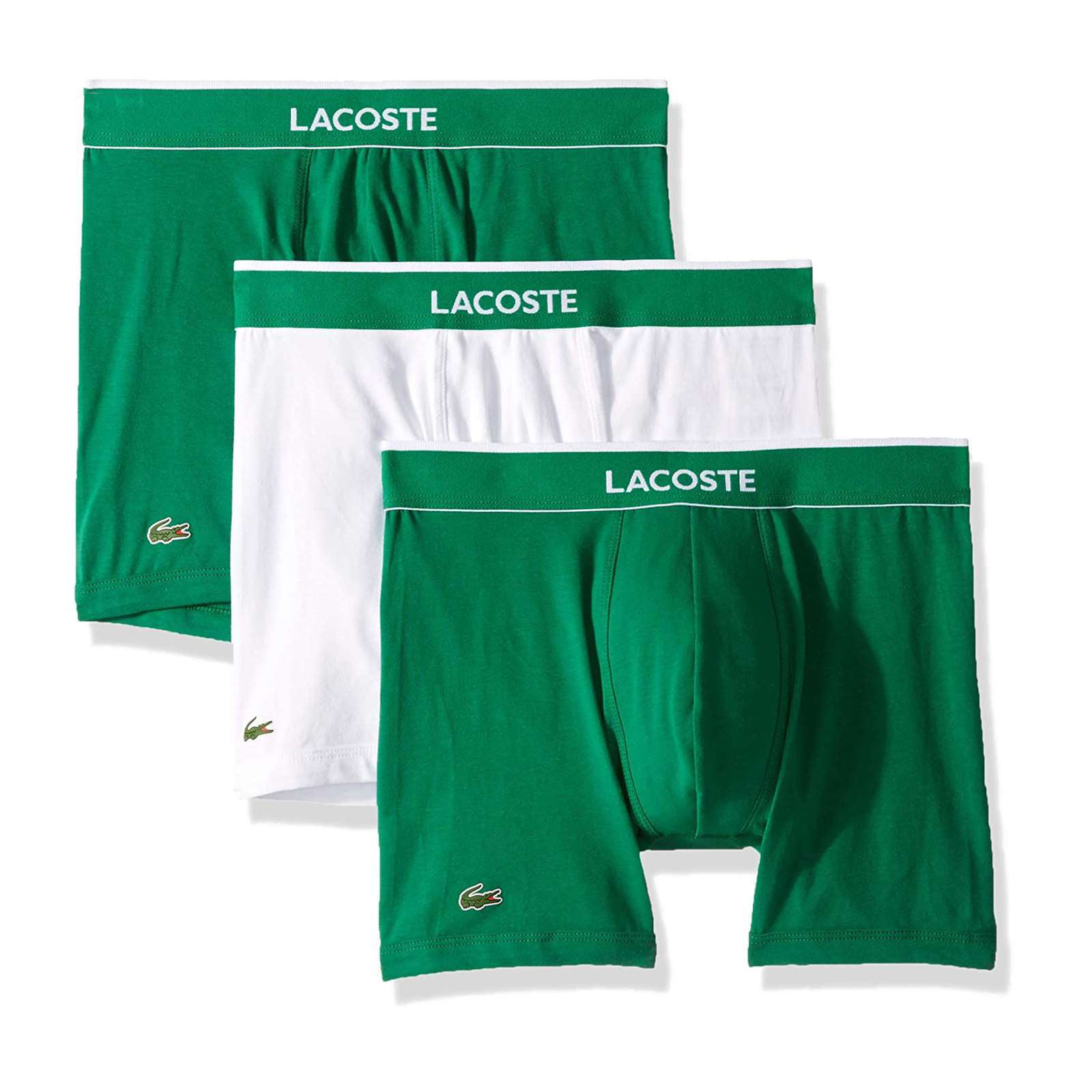 Lacoste Men 3 Pack Cotton Stretch Boxer Briefs 
