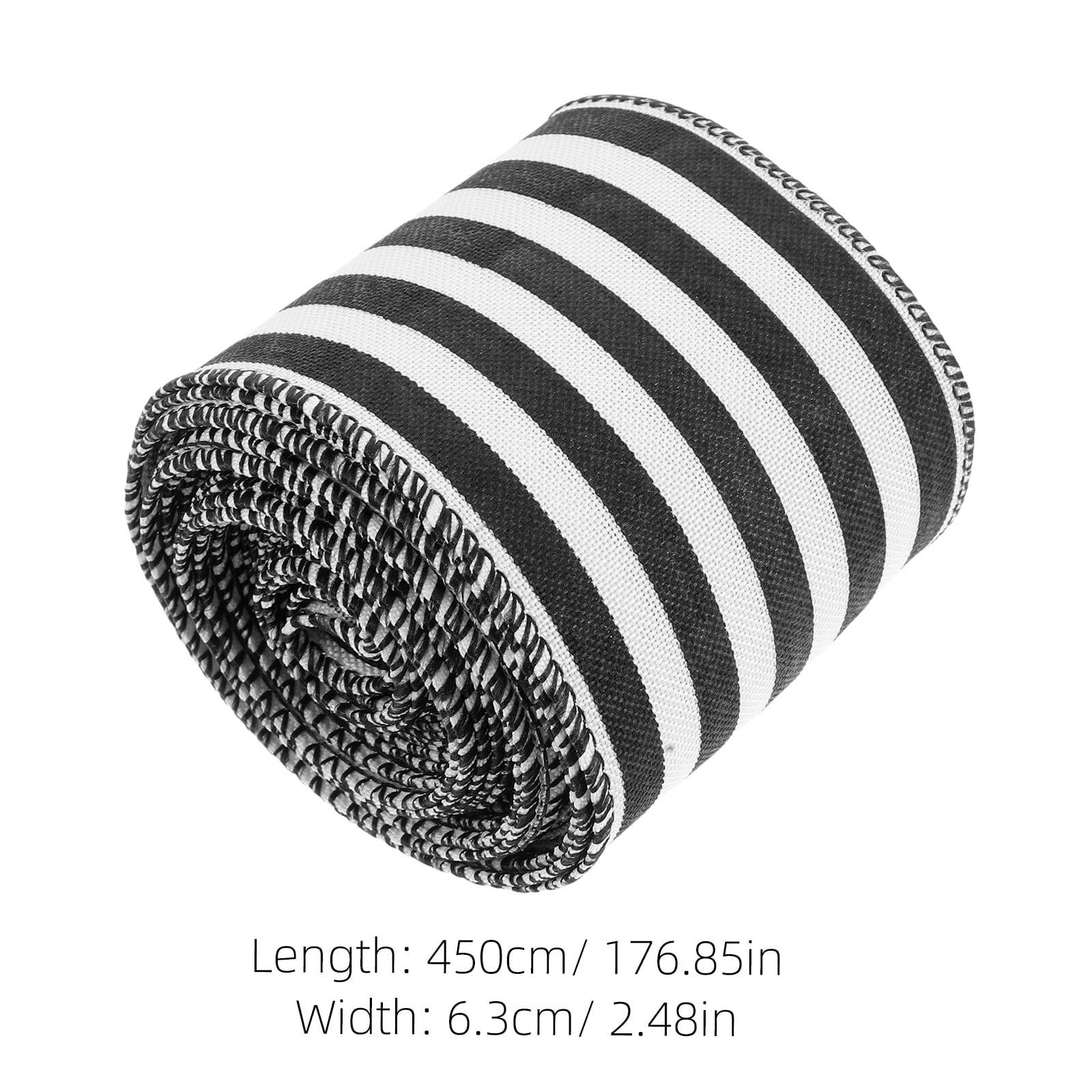 MLINS  Decorative Wrapping Ribbon Black and White Stripe Striped Outdoor