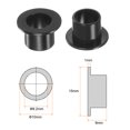 thumbnail image 2 of Uxcell 8.2mmx10mmx9mm Flanged Sleeve Bearings Nylon Bushings, Black 4 Pack, 2 of 5