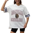 thumbnail image 3 of Women's Gameday Couture White Montana Grizzlies Iconic Oversized Fashion Jersey, 3 of 5