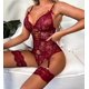 thumbnail image 3 of Conjunto de lencería sexy para mujer con liguero, body de encaje y braguita., 3 of 4