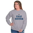 thumbnail image 5 of US Air Force USAF Sister Proud Sis Women Crewneck Sweatshirt Brisco Brands M, 5 of 6