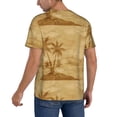 thumbnail image 6 of Easygdp Retro Palm Tree Men's Muscle T-Shirt Men's Baseball Short Sleeves, for Gym Workout Athletic with Button - Small, 6 of 9