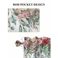 thumbnail image 6 of Watercolor Roses Living Room Curtains 2 Panel, Spring Flowers Leaves Butterflies Botanical Cafe Window Treatment, Extra Long Farmhouse Bedroom Bathroom Kitchen Curtains Drapes 104"x72", 6 of 6