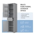 thumbnail image 5 of GDF Studio 72.1" Tall Bathroom Storage Cabinet with Drawer, 2 Different Size Doors, Adjustable Shelf, Gray, 5 of 12