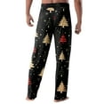 thumbnail image 4 of WTOBBY Men's Loose Fit Anime Print Pajama Pants, Christmas Design, Elastic Waist Drawstring for Yoga and Lounge, Soft and Breathable, Festive Style,Black L, 4 of 4