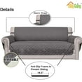 thumbnail image 3 of Easy-Going Reversible Sofa Slipcover Water Resistant Couch Cover, 4 Seater Size, Gray/Ivory, 3 of 7