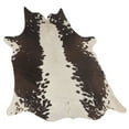 thumbnail image 3 of Attractive Cowhide Skin Natural Leather Brown White Area Rug Animal print-2278, 3 of 4