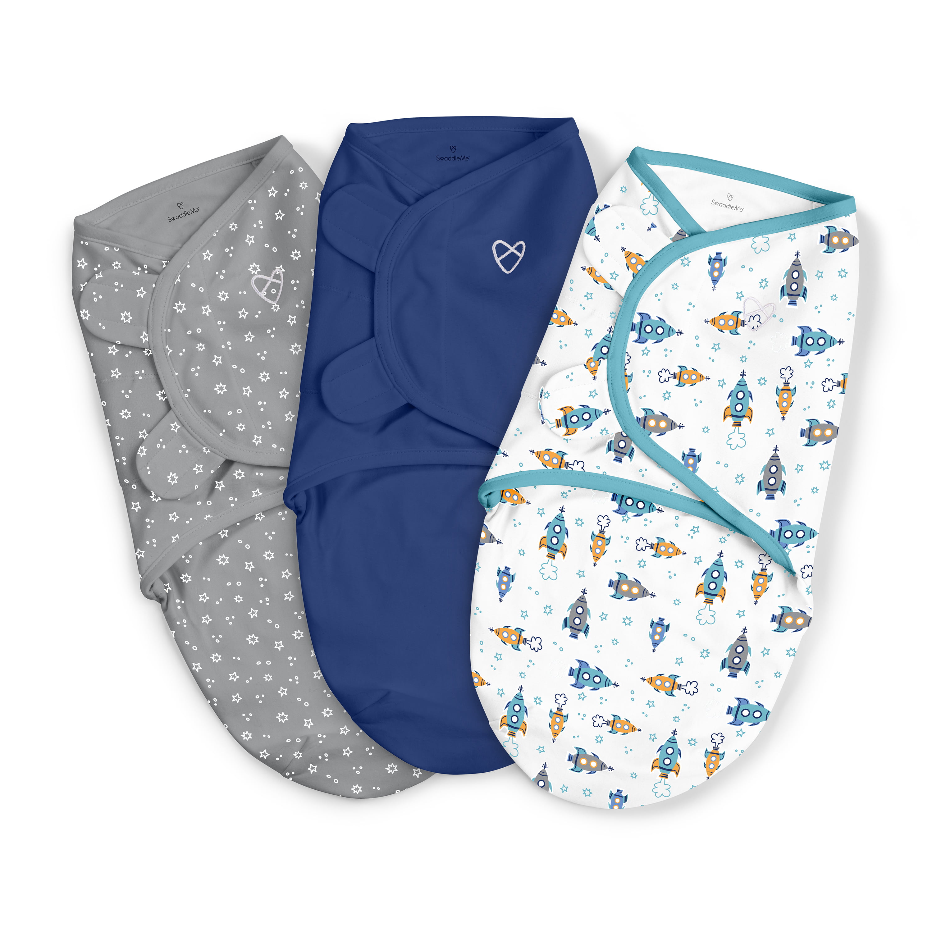 SwaddleMe Original Swaddle 3-6 Months Feather Stripe 2-Pack Size Large