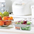 thumbnail image 3 of JUST COOK 3-Compartment Rectangular Glass Food Storage Container with Expandable Lid, Light Gray, 3 of 4