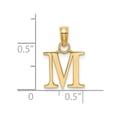thumbnail image 3 of Diamond2Deal 14K Yellow Gold Block Letter M Initial Pendant for Women, 3 of 6