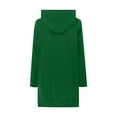 thumbnail image 4 of Oversized Women's Hooded Sweatshirt Drawstring Long Sleeve Solid Fleece Pullover Hoodie Dress with Kangaroo Pockets, 4 of 4