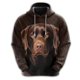 thumbnail image 3 of Sudadera con estampado de cara de perro divertida, sudadera con capucha de bulldog francés y corgi para hombre, chándal con pastor alemán y dachshund, sudaderas con capucha para perros, 3 of 5