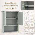thumbnail image 6 of YSNW Space-Saving Wall Mount Cabinet, Over The Toilet Storage Cabinet with Adjustable Shelf, 2-Door Bathroom Storage Organizer, 7.5" D x 23.5" W x 29" H (Grey), 6 of 9