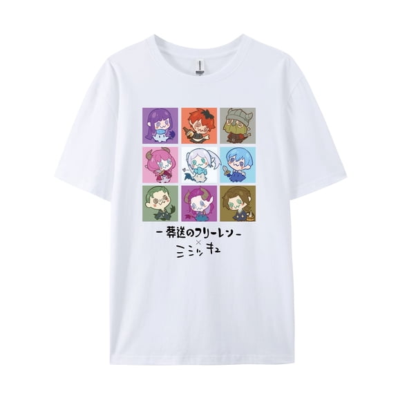 Qingyee Japanese Anime Yor and Anya Unisex Short Sleeve Crewneck T-Shirt,Frieren Beyond Journey's End Graphic Cotton Shirt
