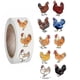 thumbnail image 4 of 500 pcs Cartoon Animals Roll Stickers Bee Horse Dog Chicken Frog Unicorn Notebook Stickers Waterproof Self-Adhesive Paper with hedef frog, 4 of 5