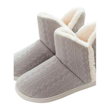 

Topumt Ladies Plush Knit Slipper Boots