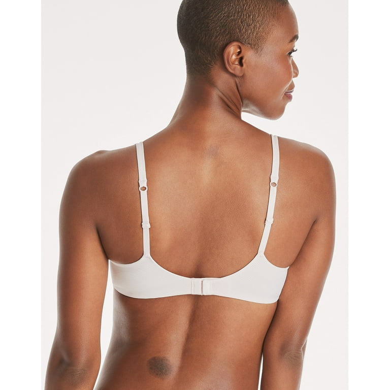 Hanes Ultimate Women's Underwire Bra with T-Shirt Softness Stripe Nude 40B  