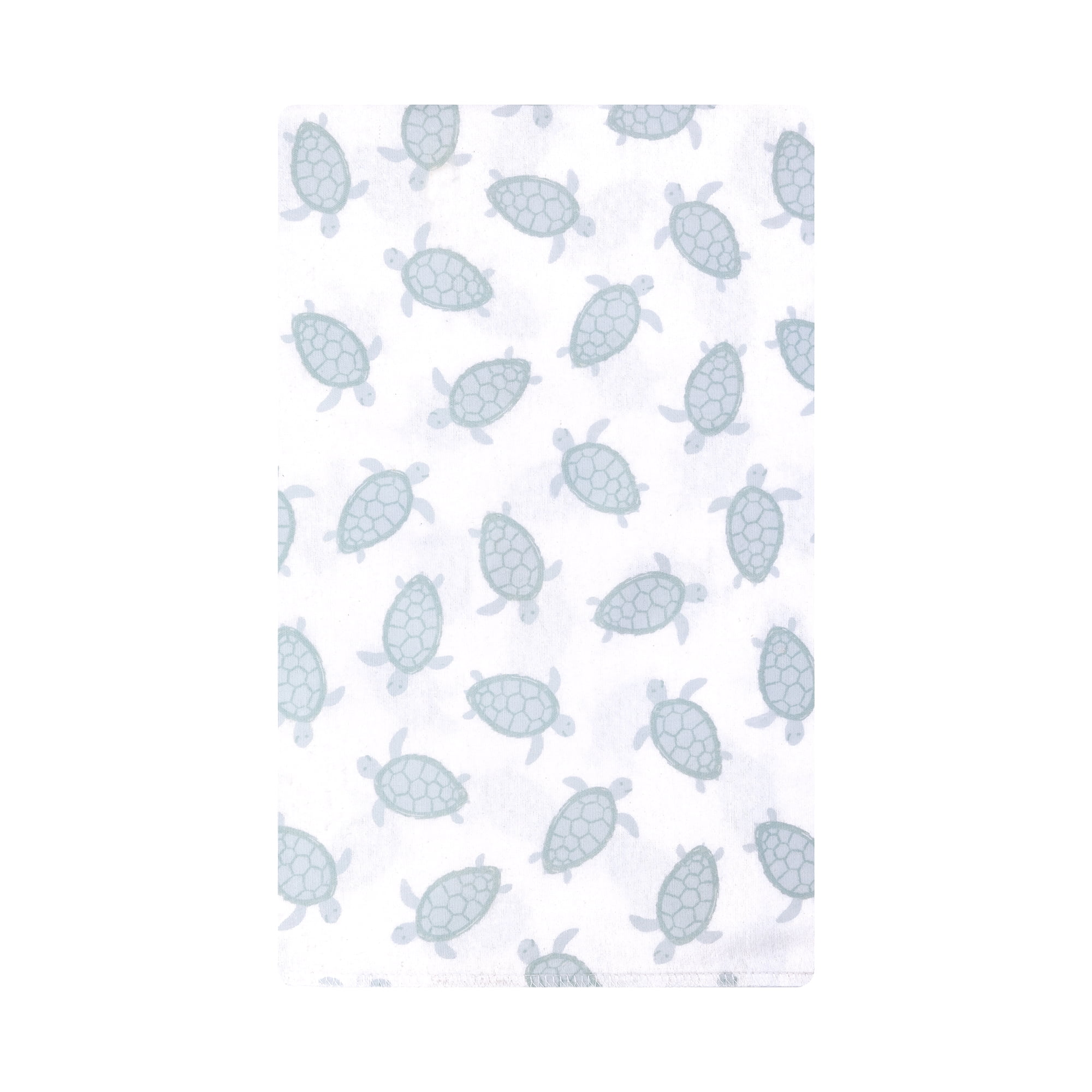 Hudson Baby Infant Cotton Polyester Flannel Burp Cloths Bundle 12-Pack, Little Sea Turtle, One Size
