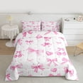 thumbnail image 2 of Castle Fairy Kids Kawaii Cherry Bow Twin Comforter Sets,Dreamy Bowknot Bedding Set, 2 of 8