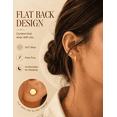 thumbnail image 2 of 2-Tone Hypoallergenic Stainless Steel Earrings Multipack, Flat Screw Back Cartilage Studs & Huggie Hoop Earrings with Heart Flower Star CZ for Women Lobe Helix Tragus,Gold Plated, 2 of 6