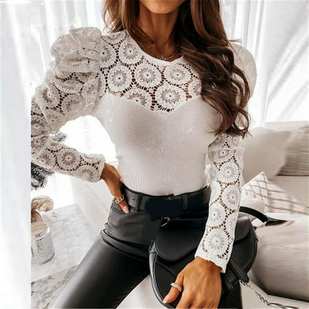 Lace clearance pullover top