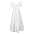 thumbnail image 1 of Pearl White Bow A Captivating Bridal Accessory For An Enchanting Look, 1 of 6