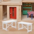 thumbnail image 3 of Table de Maison de Poupée Extérieure Mini Table de Patio Accessoire Miniature Table en Bois, 3 of 8
