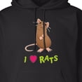 thumbnail image 3 of Inktastic I Love Rats Adult Hoodie Sweatshirt, 3 of 4