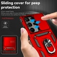 thumbnail image 4 of for Samsung Galaxy S24 Ultra Case, Soft TPU & Hard PC Anti-scratch Sliding Cover Full Protection Ring Stand Rotating Kickstand Holder Magnetic Shockproof Phone Case Cover for Galaxy S24 Ultra,ed, 4 of 9