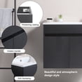 thumbnail image 6 of Furvclv 24 Inch Bathroom Vanity, Wall Mounted Solid Wood Cabinet Washing Sink With White Ceramic Basin, Two Soft Close Cabinet Doors Excluding Faucets,, 6 of 9