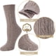 thumbnail image 4 of Calcetines EBMORE de lana merino para mujer, térmicos de invierno, 5 pares, 4 of 7