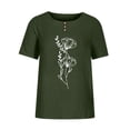 thumbnail image 4 of Liquidation d'Été Iumwxz Chemises de la Saint-Valentin pour Femmes T-Shirts Basiques Confortables Blouses pour Femmes T-Shirts Graphiques Floraux Manches Courtes Col Rond Tuniques pour Femmes Cadeau de Vacances Rendez-Vous, 4 of 4