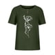 thumbnail image 4 of Camisas de Manga Corta para las Mujeres, Blusa de Botón de Impresión Casual con Cuello Redondo Hecha de Tela Suave Transpirable para Verano Primavera, Blusas de Manga Corta para las Mujeres, 4 of 4
